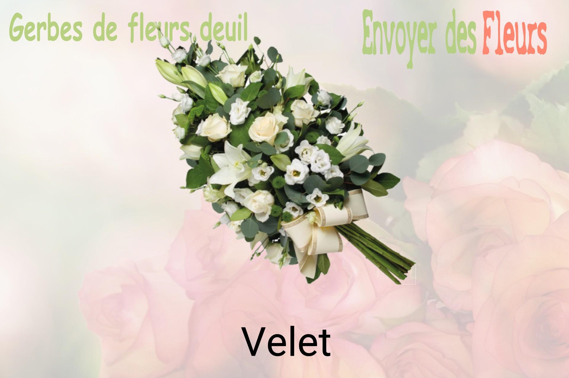 Gerbe de fleurs de deuil livrée à Velet
